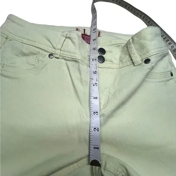 🔥5/20🔥 Elle Paris Crop pants Sz 6 Yellow - Picture 6 of 7
